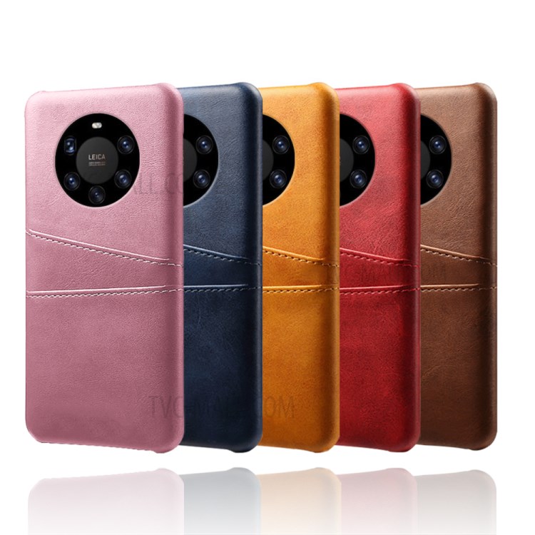 KSQ PC + PU Leather Coated Case with Dual-Card Slots for Huawei Mate 40 Pro Plus - Black-7