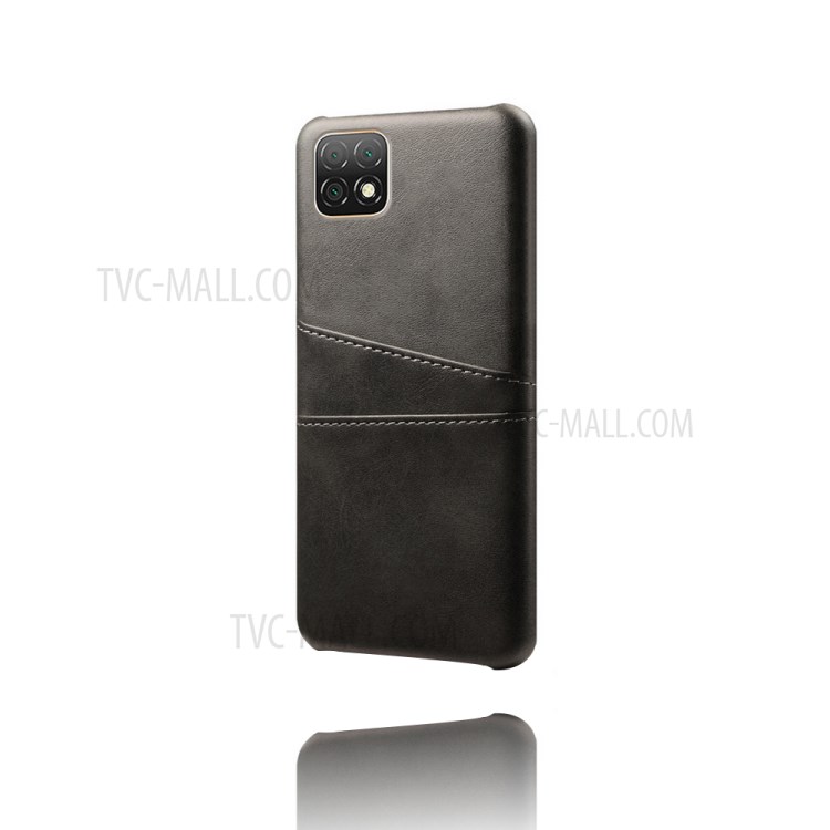 KSQ PU Leather Coated Hard PC Cover with Double Card Slots for Huawei Enjoy 20 5G - Black-3