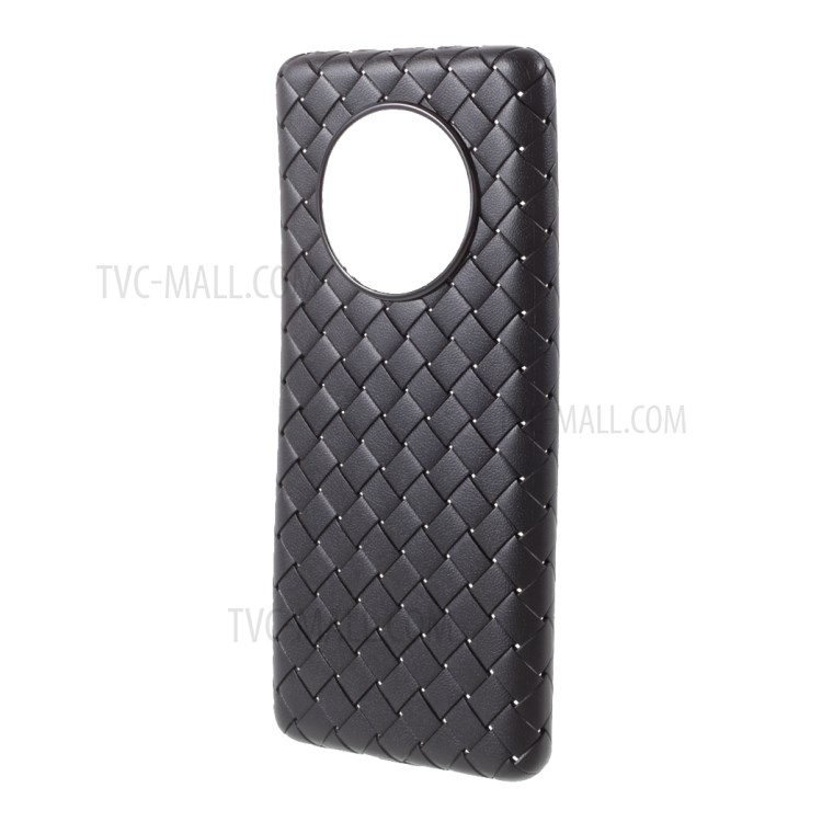 Soft TPU Woven Texture Phone Cover Case for Huawei Mate 40 - Black-2