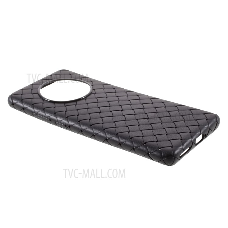 Soft TPU Woven Texture Phone Cover Case for Huawei Mate 40 - Black-4