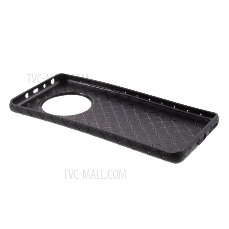 Soft TPU Woven Texture Phone Cover Case for Huawei Mate 40 - Black-6