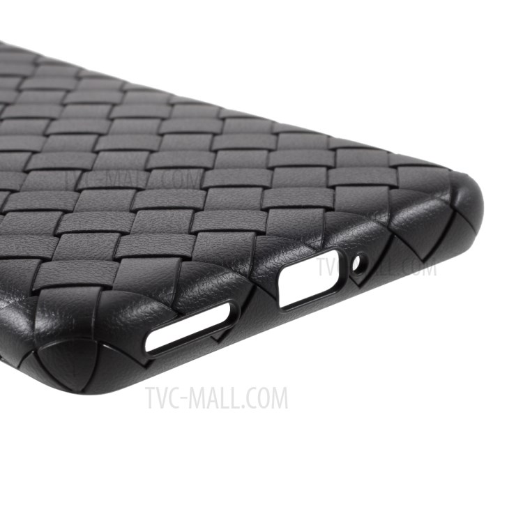 Soft TPU Woven Texture Phone Cover Case for Huawei Mate 40 - Black-7