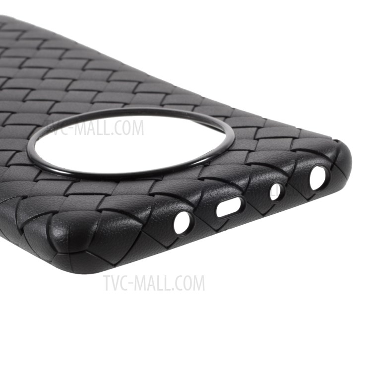 Soft TPU Woven Texture Phone Cover Case for Huawei Mate 40 - Black-8