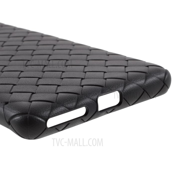 Woven Texture Soft TPU Phone Cover Case for Huawei Mate 40 Pro Plus- Black-7