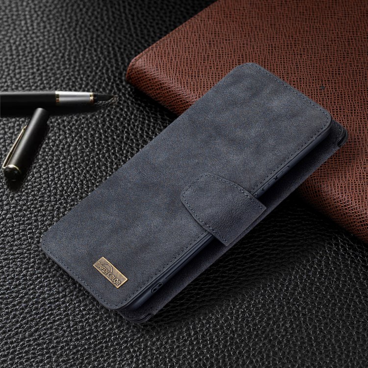 BF07 Detachable Matte Finish Leather Wallet Phone Cover with Zippered Pocket for Huawei P Smart Z - Black-8