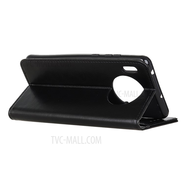 Crazy Horse Leather Wallet Stand Case for Huawei Y9a Protective Cover - Black-4
