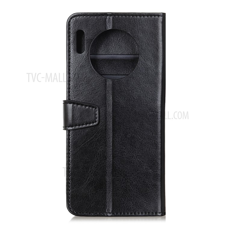 Crazy Horse Wallet Stand Leather Protector Phone Cover for Huawei Y9a - Black-10