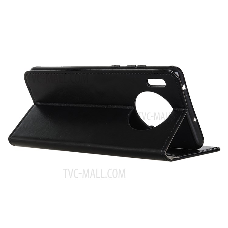 Crazy Horse Wallet Stand Leather Protector Phone Cover for Huawei Y9a - Black-11