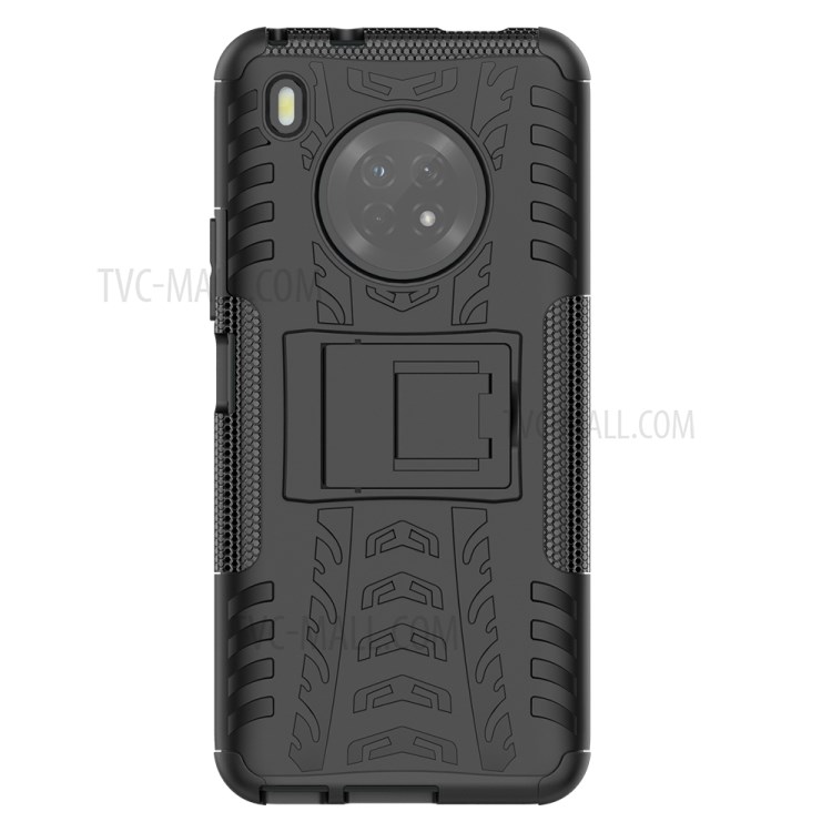 Cool Tyre PC + TPU Hybrid Shell Case for Huawei Y9a - Black-3