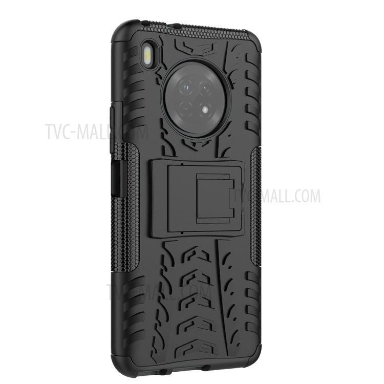 Cool Tyre PC + TPU Hybrid Shell Case for Huawei Y9a - Black-8