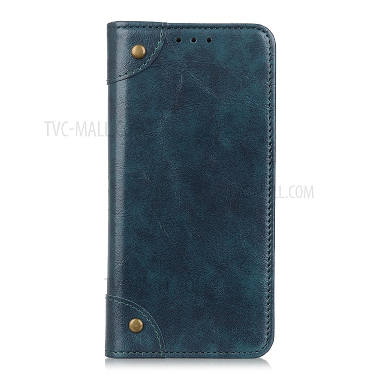 Wallet Stand Auto-Absorbed Phone Protective Leather Case for Huawei nova 8 SE - Blue-2