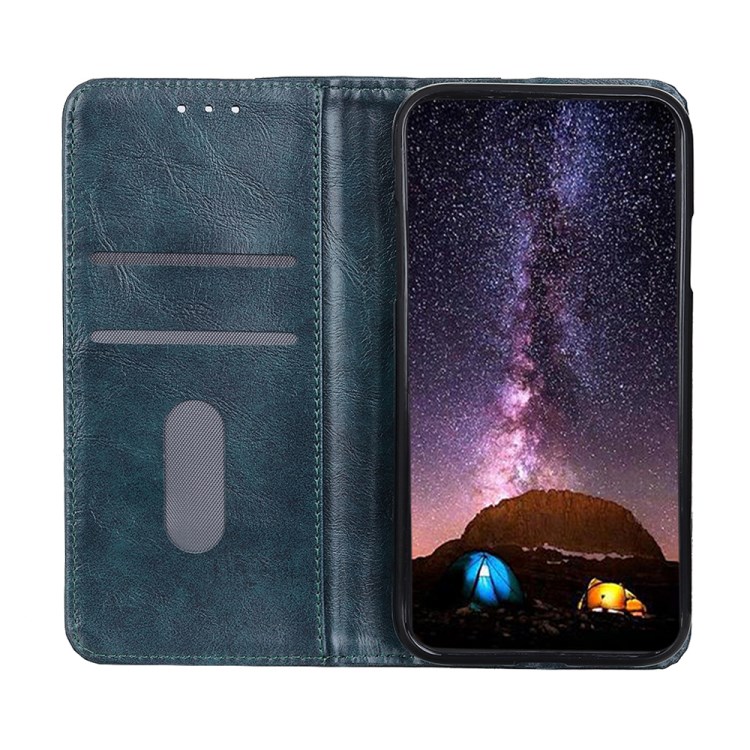 Wallet Stand Auto-Absorbed Phone Protective Leather Case for Huawei nova 8 SE - Blue-6
