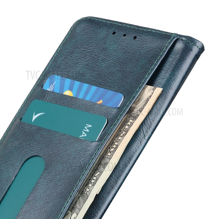 Wallet Stand Auto-Absorbed Phone Protective Leather Case for Huawei nova 8 SE - Blue-7