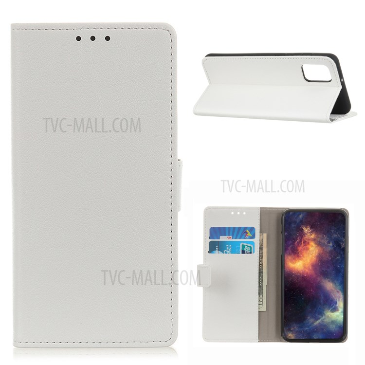 Magnetic Wallet Stand Flip Folio Leather Phone Cover Shell for Huawei nova 8 SE - White-1
