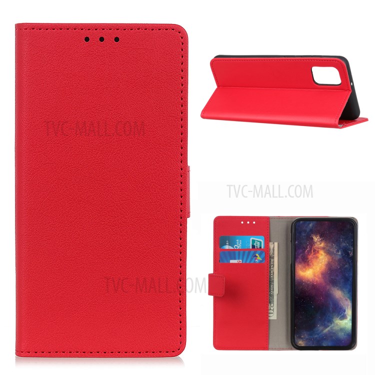 Magnetic Wallet Stand Flip Folio Leather Phone Cover Shell for Huawei nova 8 SE - Red-1