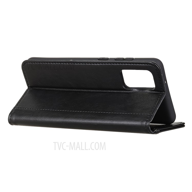 Auto-absorbed Litchi Grain Case for Huawei P smart 2021/Y7a Wallet Split Leather Cover - Black-4