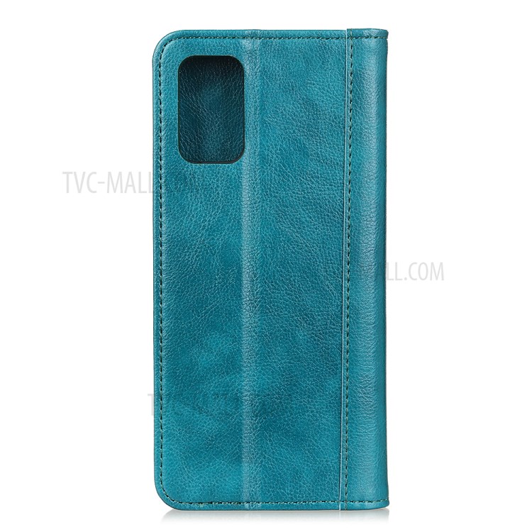 Caja De Grano Litchi De Absorción Automática Para Huawei P Smart 2021 / Y7A Cubierta De Cuero Dividido - Verde-3