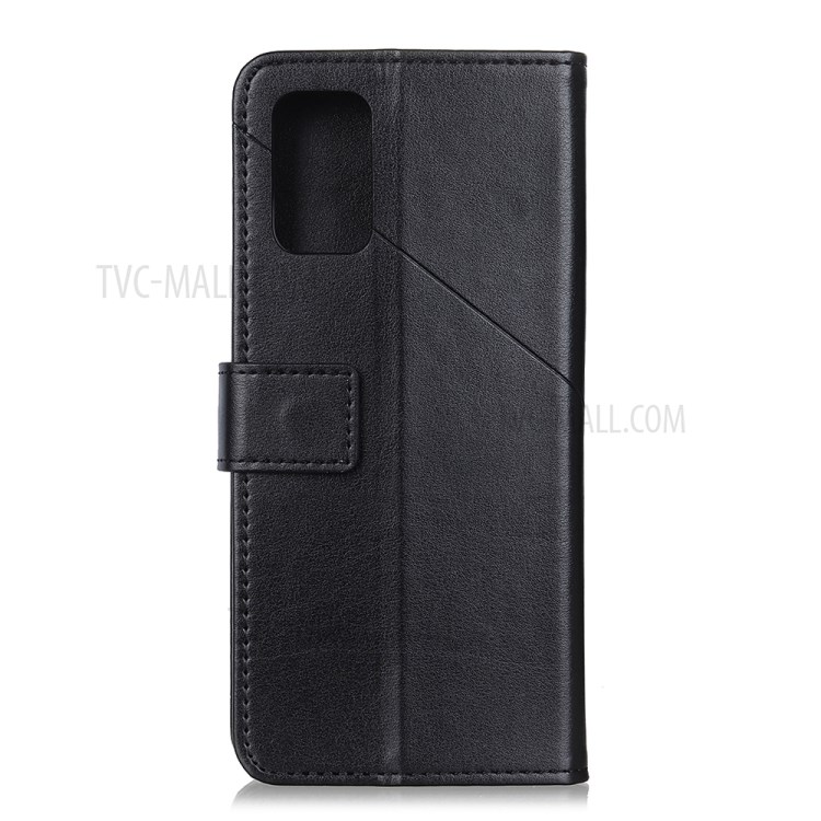 PU Leather Cover for Huawei P smart 2021/Y7a Wallet Stand Protective Shell - Black-3
