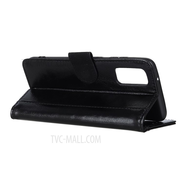 Crazy Horse Texture Leather Mobile Phone Case for Huawei P smart 2021/Y7a Shell - Black-4