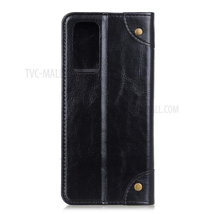Auto-absorbed Wallet Genuine Leather Stand Phone Shell for Huawei P smart 2021/Y7a - Black-5