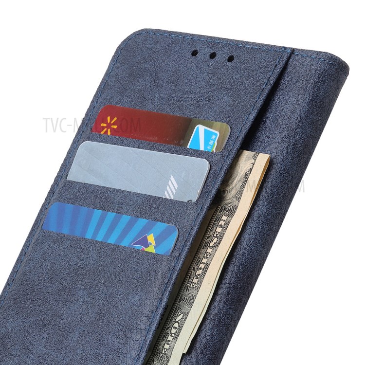 Litchi Texture Wallet Leather Mobile Phone Cover for Huawei P Smart 2021 / Y7a - Blue-10