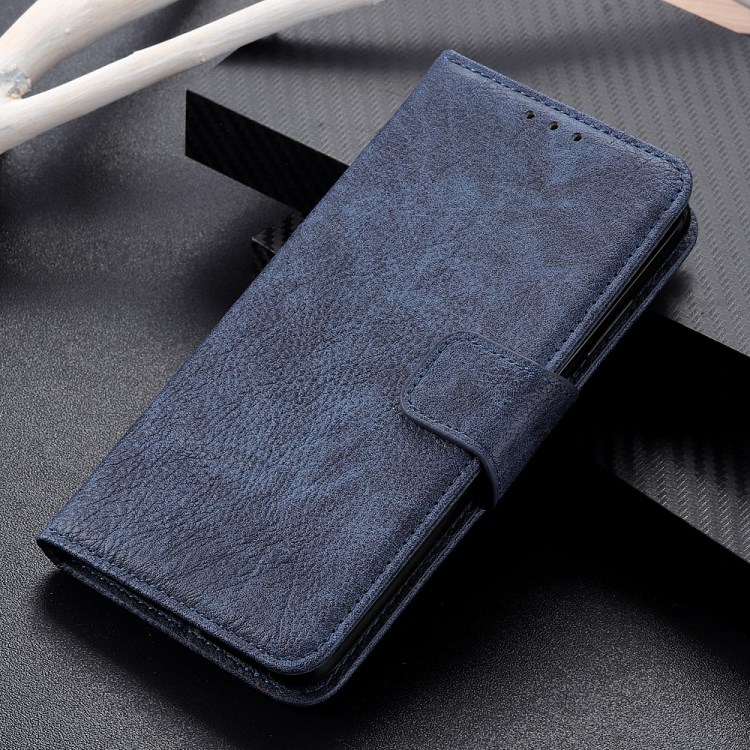 Litchi Texture Wallet Leather Mobile Phone Cover for Huawei P Smart 2021 / Y7a - Blue-3