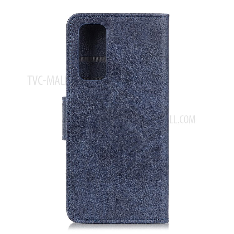 Litchi Texture Wallet Leather Mobile Phone Cover for Huawei P Smart 2021 / Y7a - Blue-4