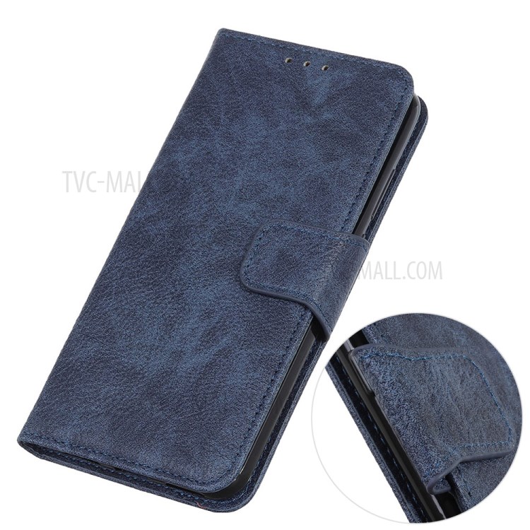 Litchi Texture Wallet Leather Mobile Phone Cover for Huawei P Smart 2021 / Y7a - Blue-6