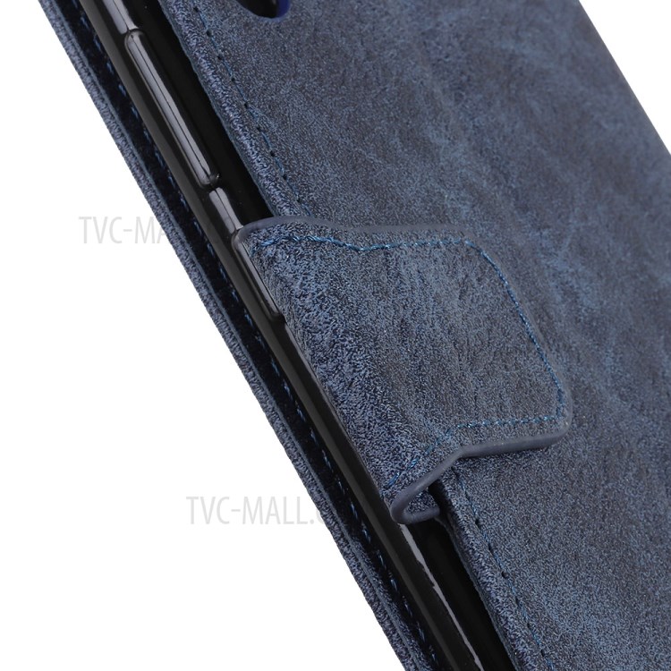 Litchi Texture Wallet Leather Mobile Phone Cover for Huawei P Smart 2021 / Y7a - Blue-8