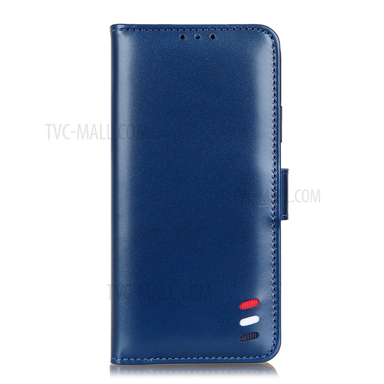 Protective Leather Wallet Magnetic Phone Cover for Huawei P Smart 2021 - Blue-2