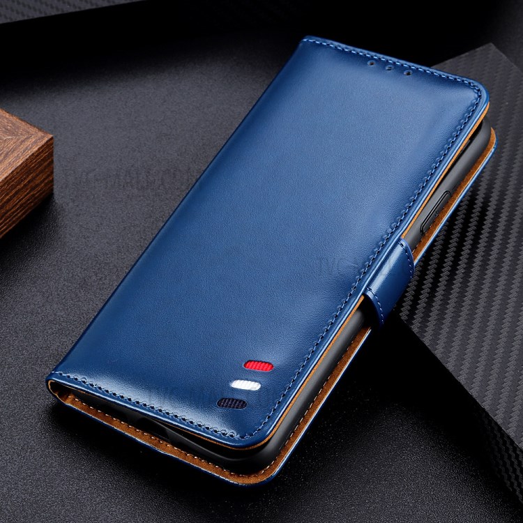 Protective Leather Wallet Magnetic Phone Cover for Huawei P Smart 2021 - Blue-3