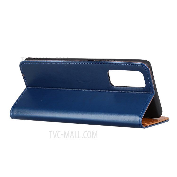 Protective Leather Wallet Magnetic Phone Cover for Huawei P Smart 2021 - Blue-5