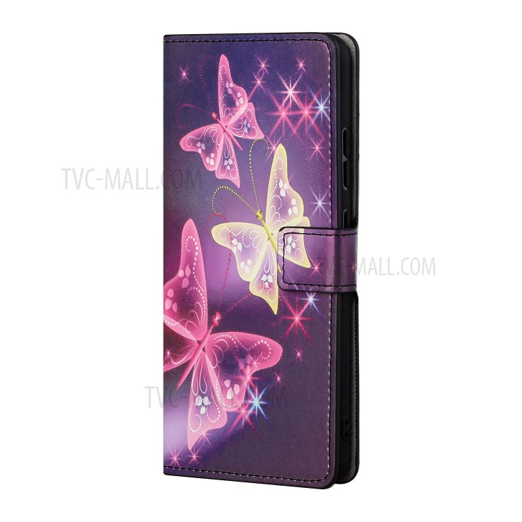 Pattern Printing Leather Wallet Stand Case for Huawei P smart 2021/Y7a - Vivid Butterfly-3