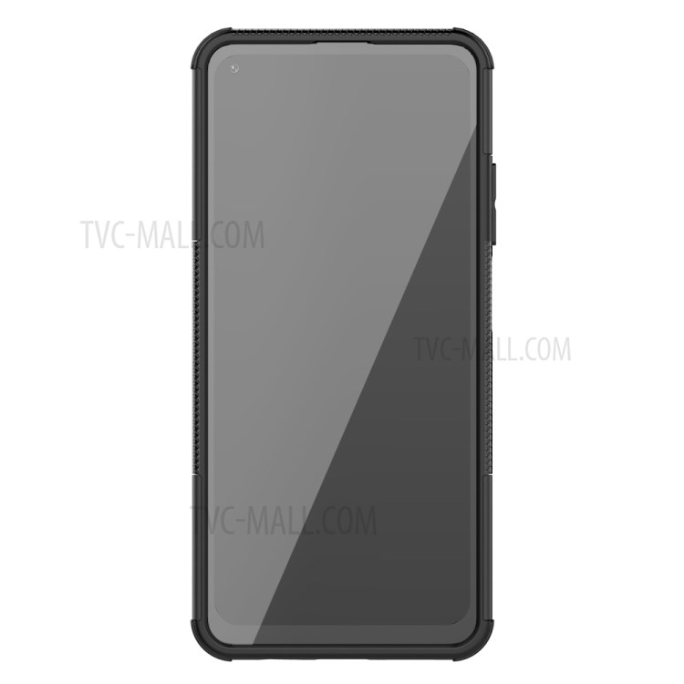 Tire Pattern Kickstand PC + TPU Combo Casing for Huawei Maimang 9 / Mate 40 Lite - Black-4
