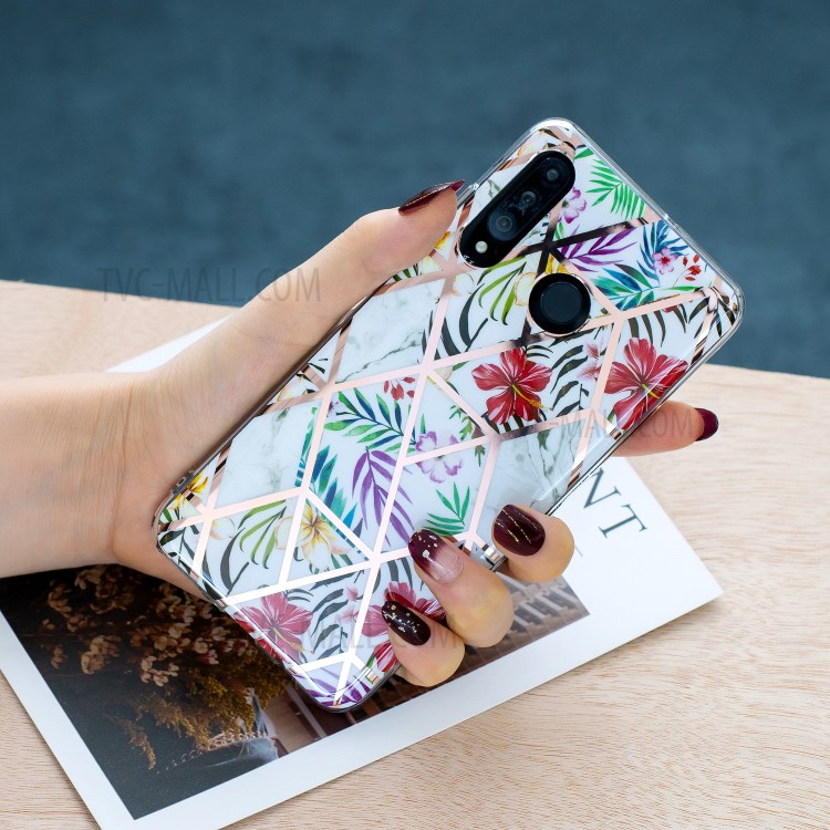 Electroplating IMD TPU Cover Case for Huawei P30 Lite / P30 Lite New Edition / Nova 4e - Style A-3