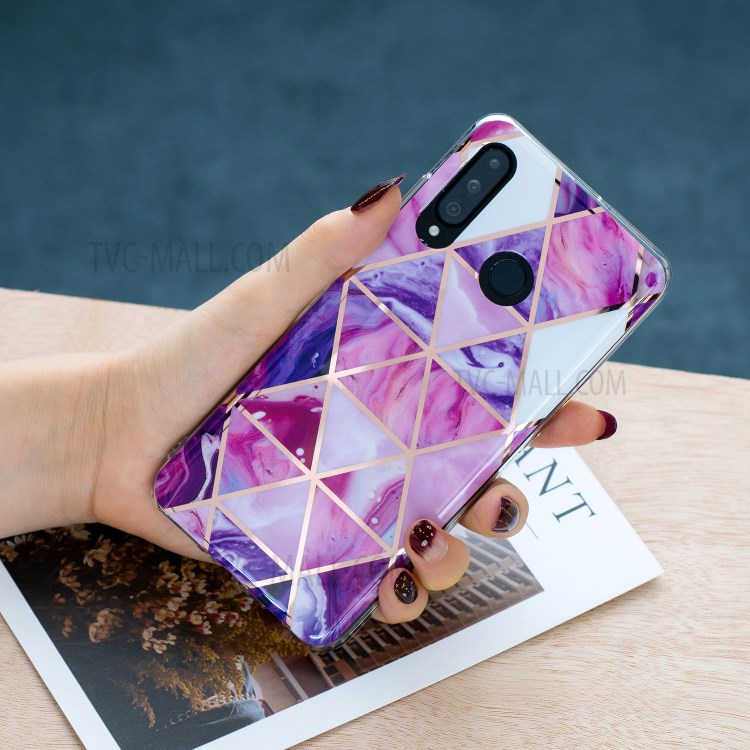Electroplating IMD TPU Cover Case for Huawei P30 Lite / P30 Lite New Edition / Nova 4e - Style J-3