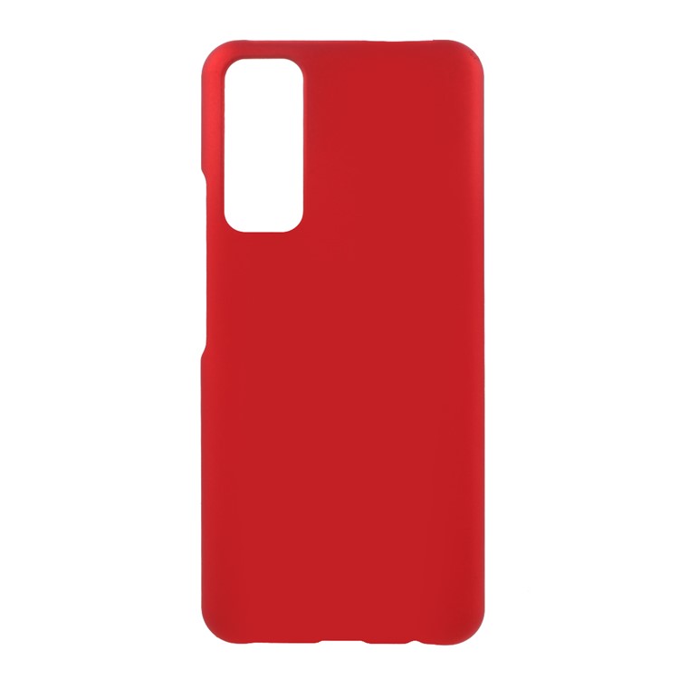 Rubberized Plastic Case for Huawei P smart 2021/Y7a Cell Phone Cover - Red-1