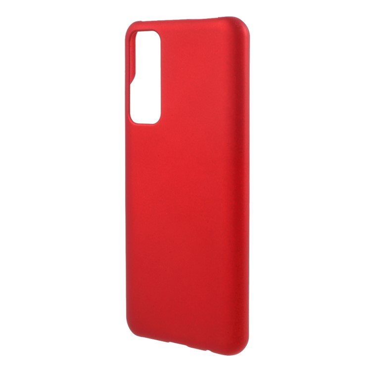 Rubberized Plastic Case for Huawei P smart 2021/Y7a Cell Phone Cover - Red-2