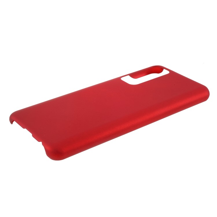 Rubberized Plastic Case for Huawei P smart 2021/Y7a Cell Phone Cover - Red-5