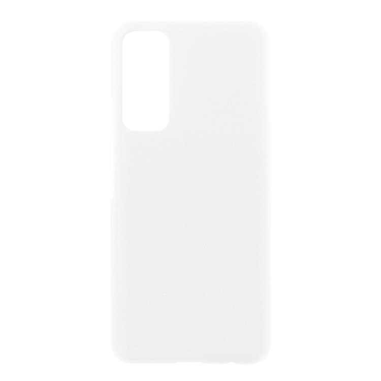 Rubberized Plastic Case for Huawei P smart 2021/Y7a Cell Phone Cover - White-1