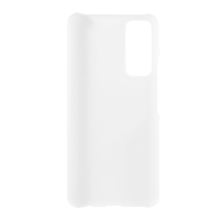 Rubberized Plastic Case for Huawei P smart 2021/Y7a Cell Phone Cover - White-3