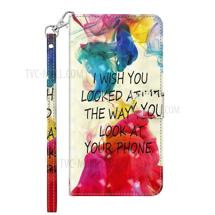 Light Spot Decor Pattern Printing Case for Huawei P smart 2021/Y7a Leather Cover with Lanyard - Sentence-11