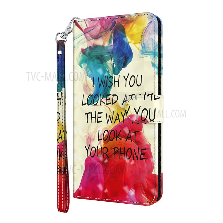 Light Spot Decor Pattern Printing Case for Huawei P smart 2021/Y7a Leather Cover with Lanyard - Sentence-2