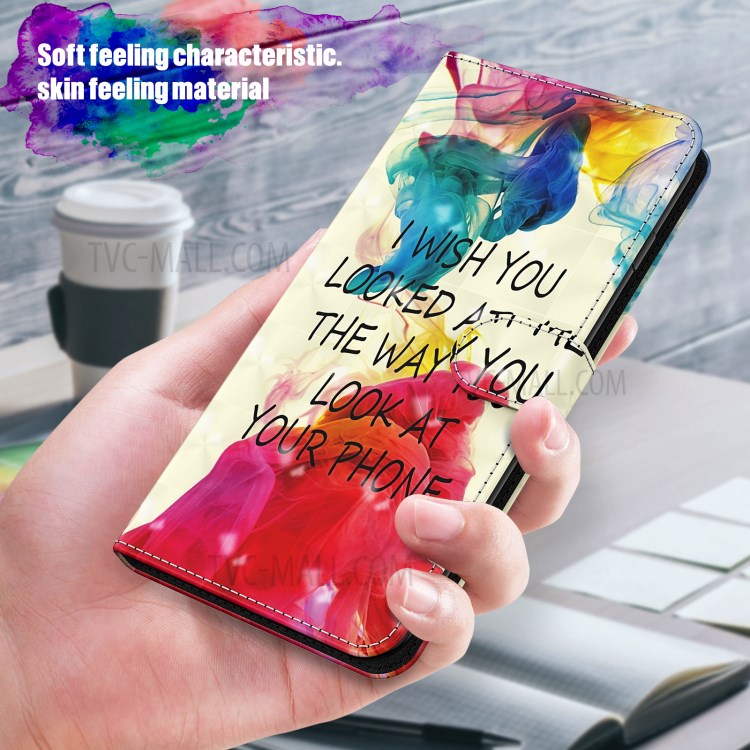 Light Spot Decor Pattern Printing Case for Huawei P smart 2021/Y7a Leather Cover with Lanyard - Sentence-6