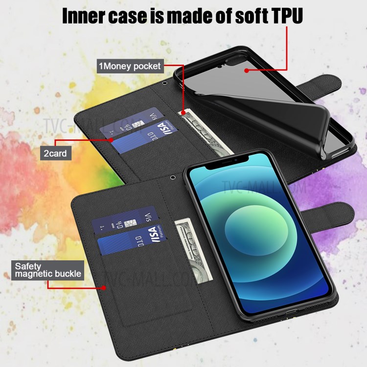 Light Spot Decor Pattern Printing Case for Huawei P smart 2021/Y7a Leather Cover with Lanyard - Sentence-7