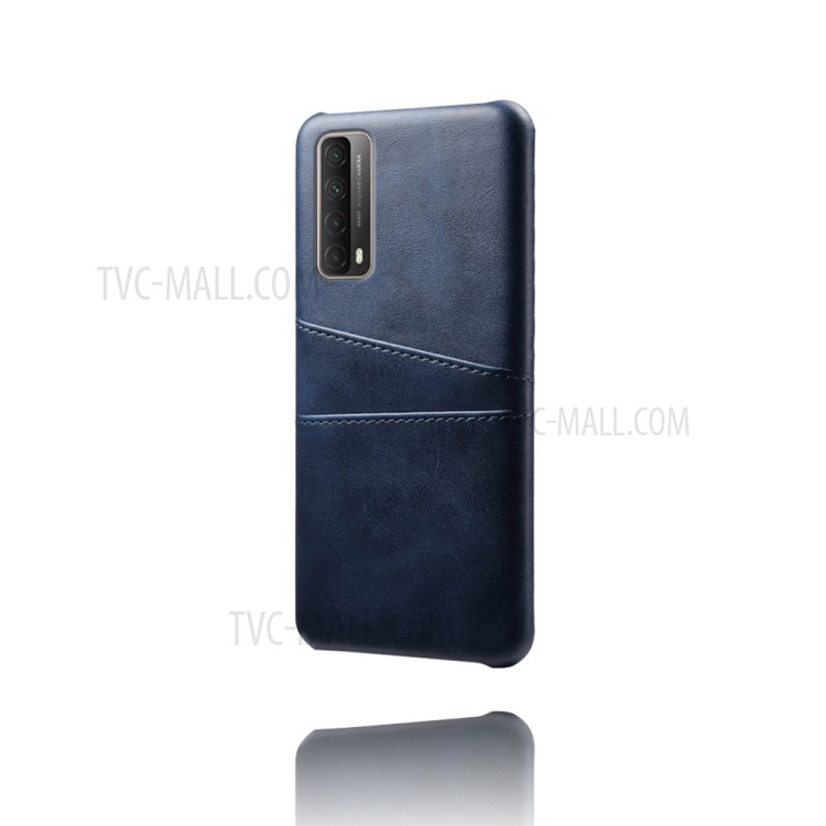 KSQ PC + PU Leather Coated Case with Dual-Card Slots for Huawei P smart 2021 / Y7a - Blue-3