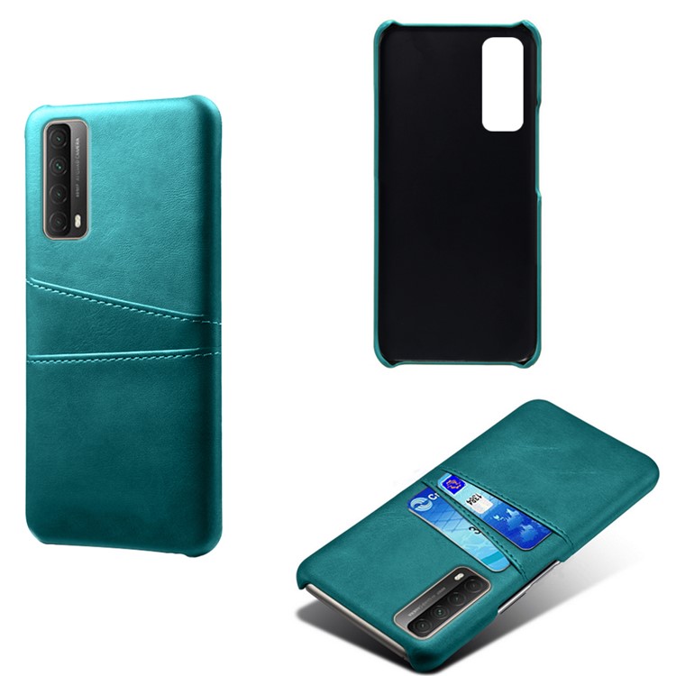 KSQ PC + PU Leather Coated Case with Dual-Card Slots for Huawei P smart 2021 / Y7a - Green-2