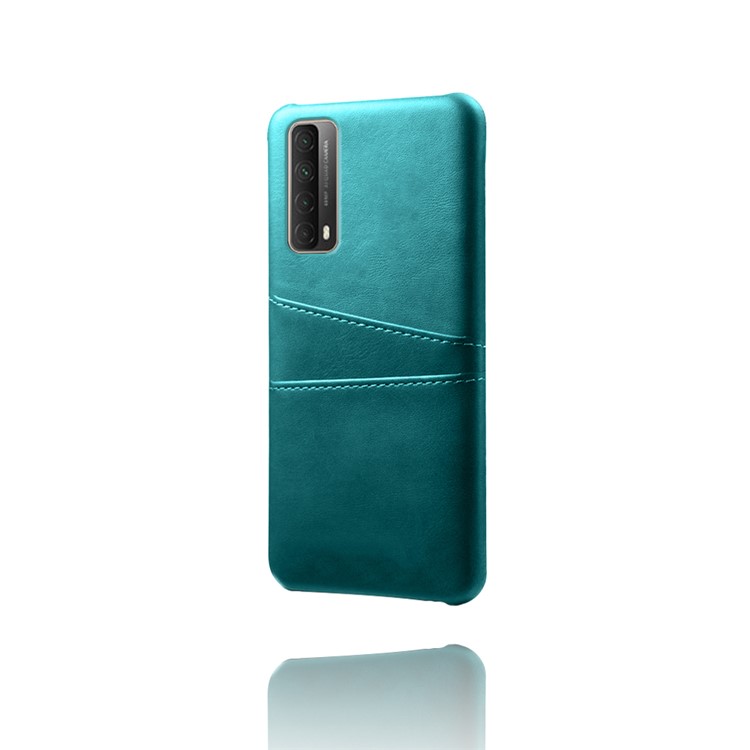 KSQ PC + PU Leather Coated Case with Dual-Card Slots for Huawei P smart 2021 / Y7a - Green-3