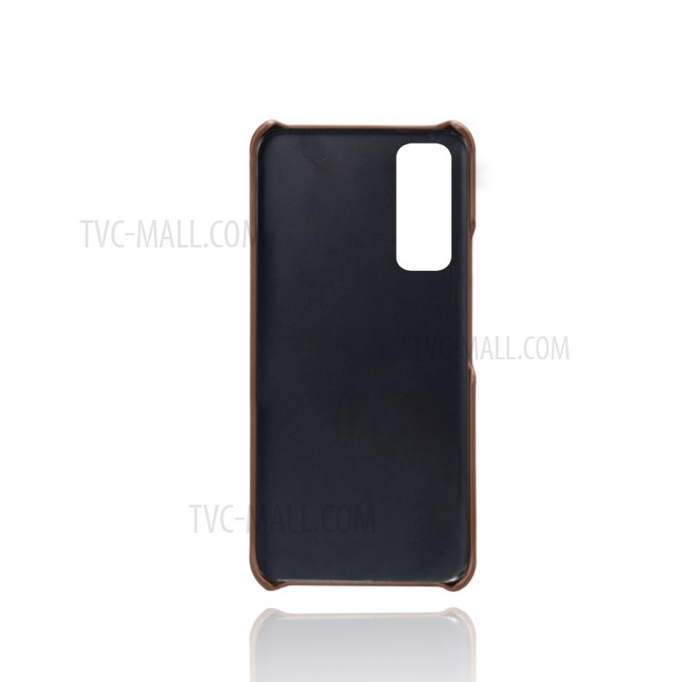 KSQ PC + PU Leather Coated Case with Dual-Card Slots for Huawei P smart 2021 / Y7a - Brown-5