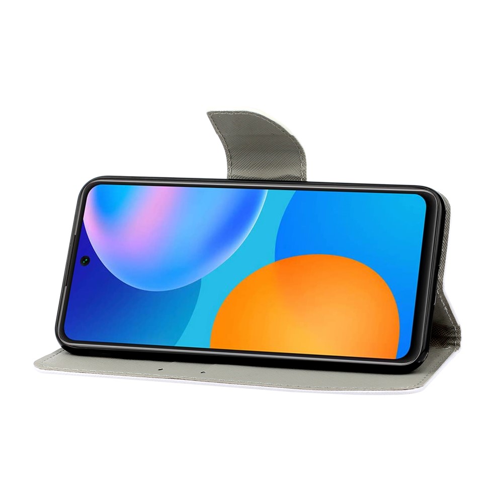 Funda De Cuero PU De Impresión De Patrones Para Huawei P Smart 2021 / Y7A Wallet Stand Shell - Mariposa Luminosa-5